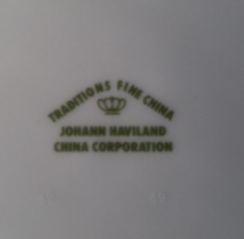 A close up of the logo on a plate