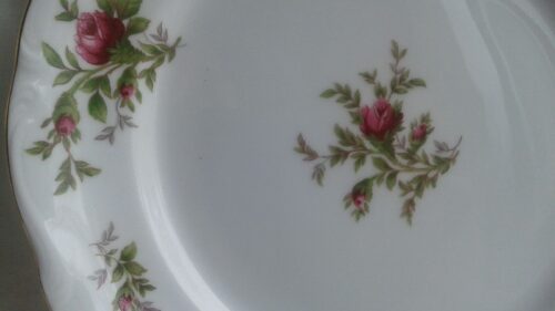 A close up of the bottom of a plate