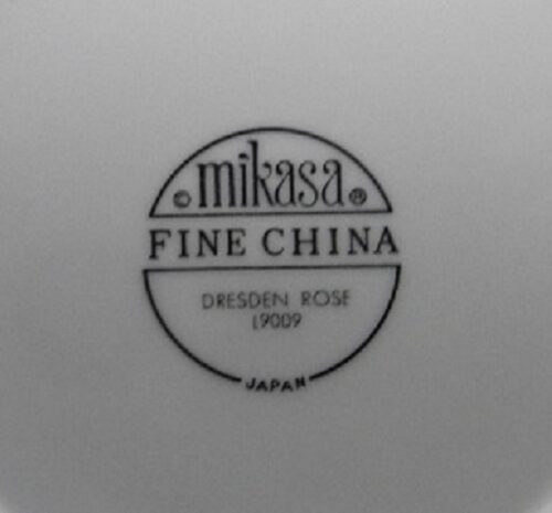 A close up of the mikasa fine china logo