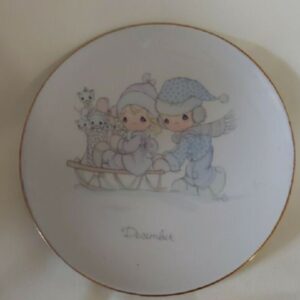 Precious Moments "December" Plate w/Stand