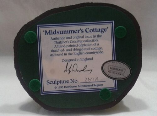 A plaque with the name of a cottage