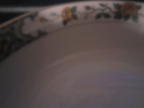 A close up of the bottom of a plate