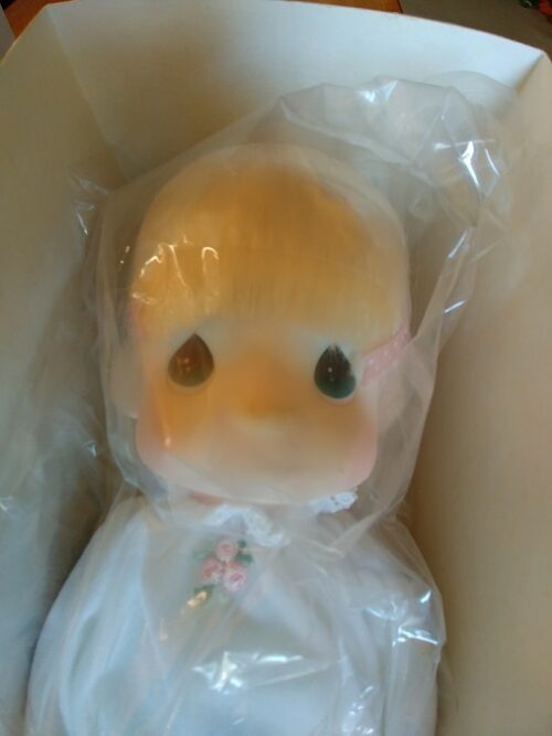 A stuffed animal in a plastic bag
