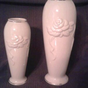 Lenox Rose Blossom Bud Vases