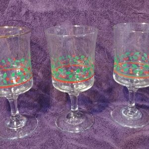 Arby’s Holly & Berries Straight Goblets-3