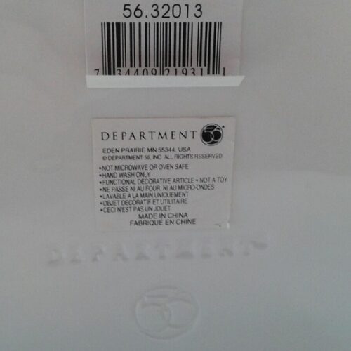 A white box with a bar code on it.