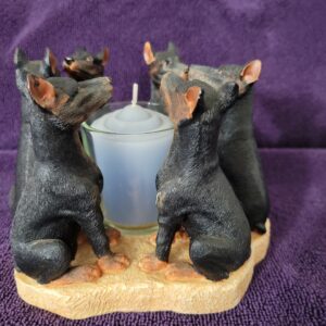 True Friends "DOBERMAN PINSCHER" Circle Votive Candle Holder