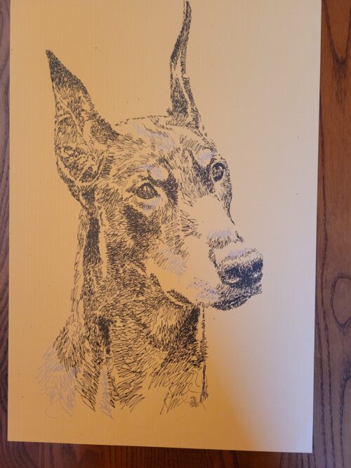 DOBERMAN PINSCHER DOG ART PRINT