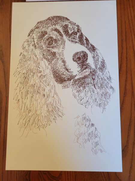 ENGLISH SPRINGER SPANIEL DOG ART PRINT