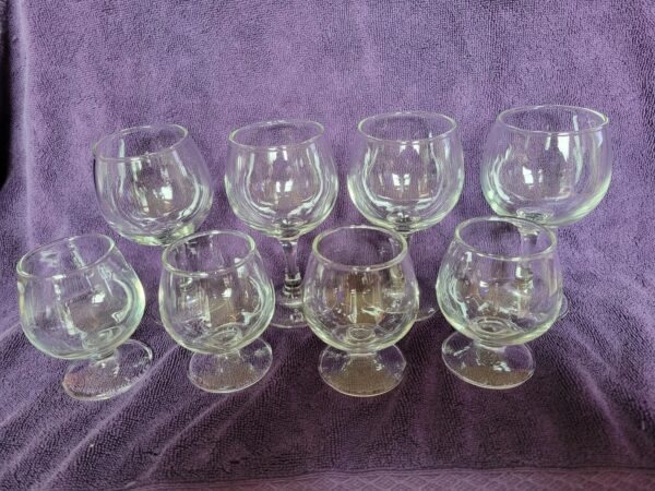 Clear Wine Glasses and Brandy Snifters